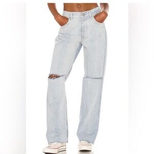 GRLFRND Bella Low Rise Boyfriend in Echo Park Wide Legs 31